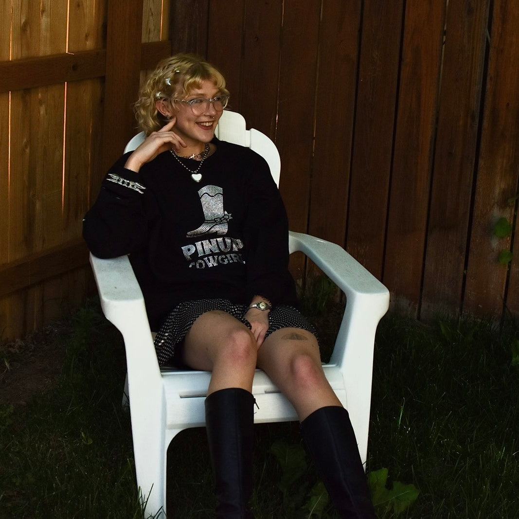 Pinup Cowgirl Crew Neck
